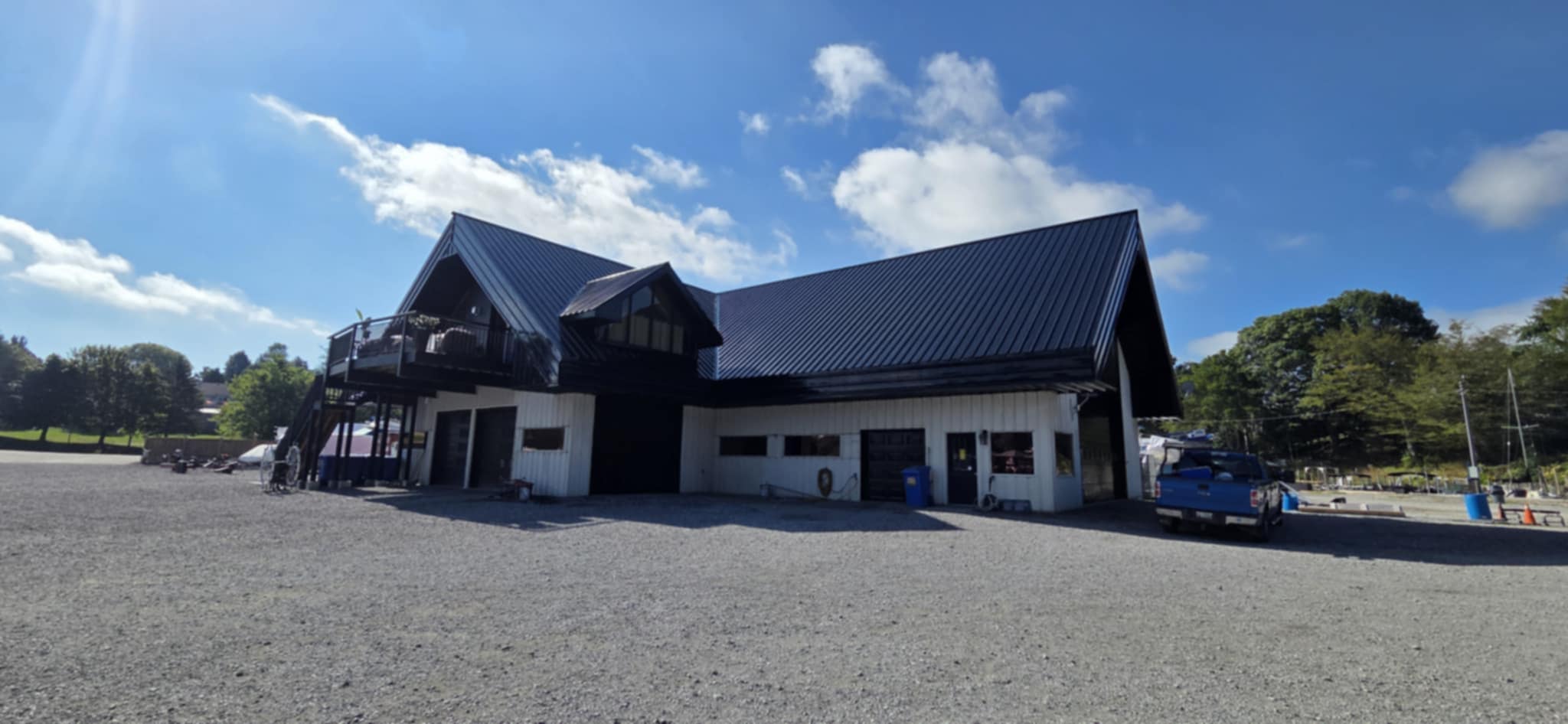 Metal roof painting project
